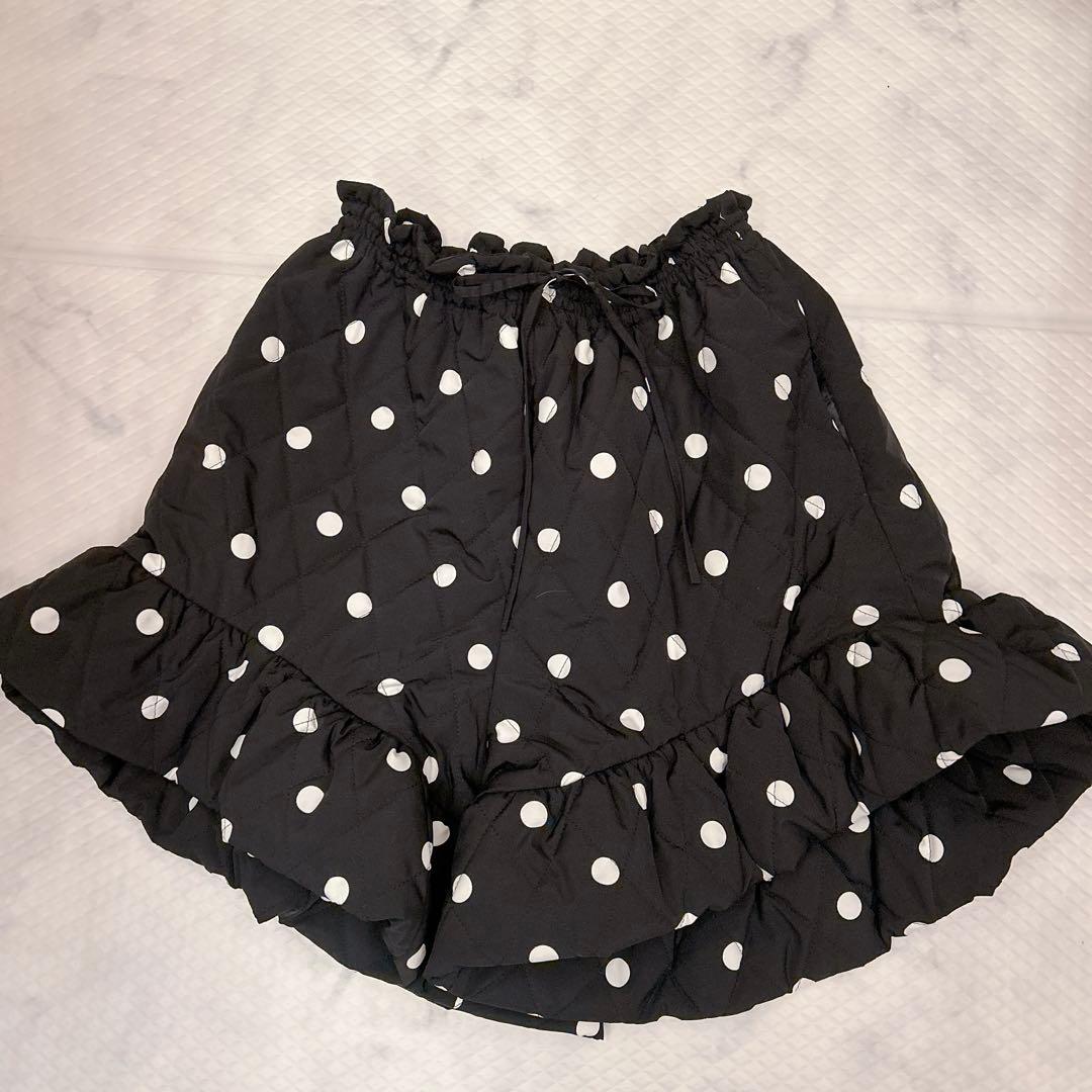 rosymonster マシュマロフリルドットキルティングショートパンツ