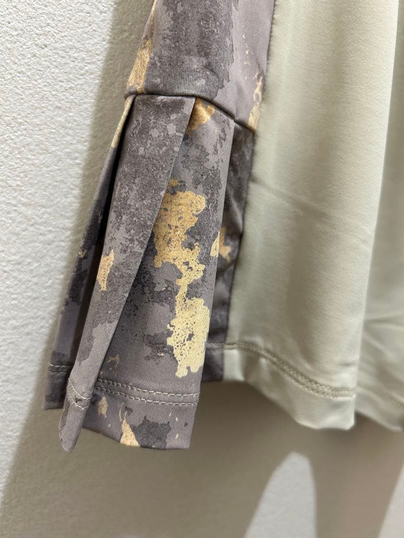 Admiral サイドプリーツハーフパンツ ベージュ・グレー　レディースＬサイズ