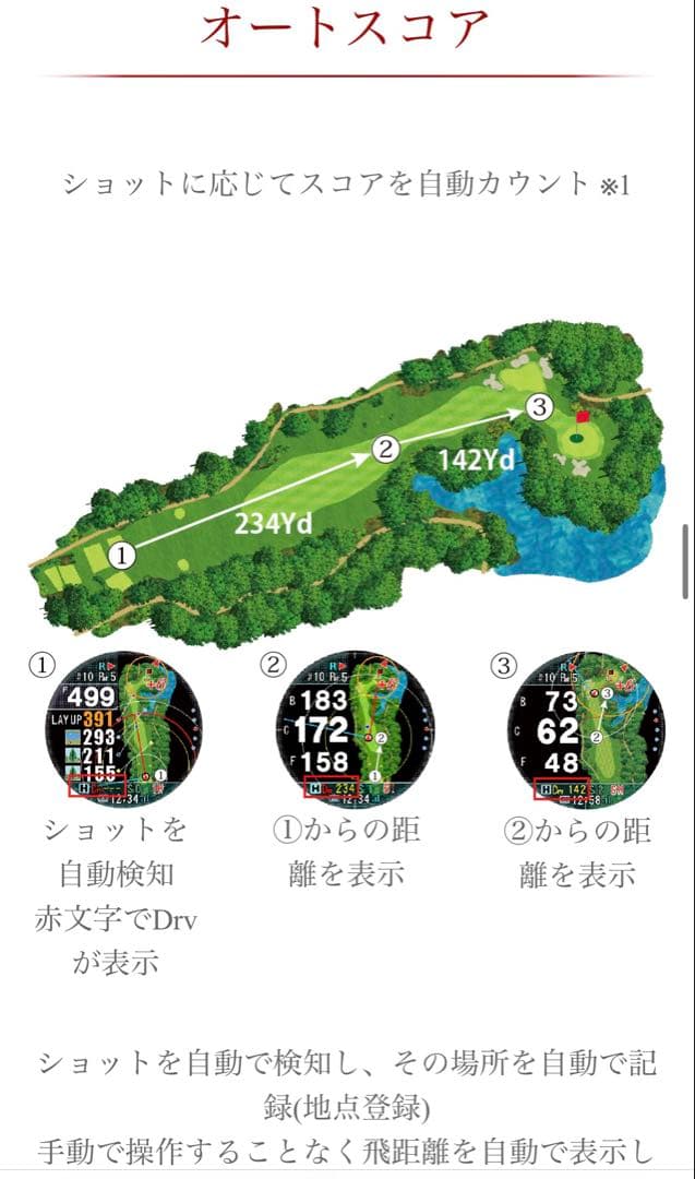 Shot Navi® Evolve PRO 白 Golf GPS Watch
