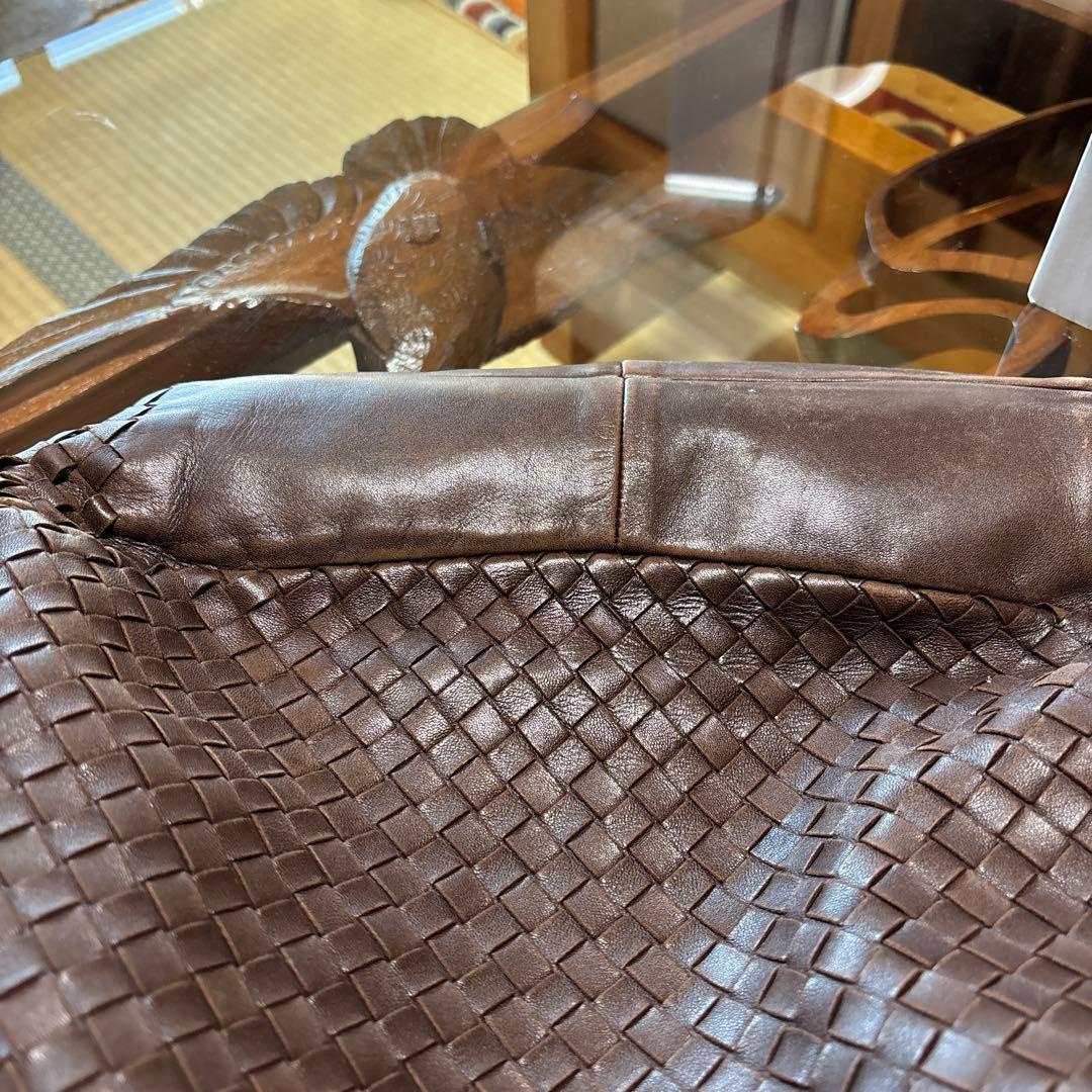 Bottega Veneta ブラウンレザーショルダーバッグ