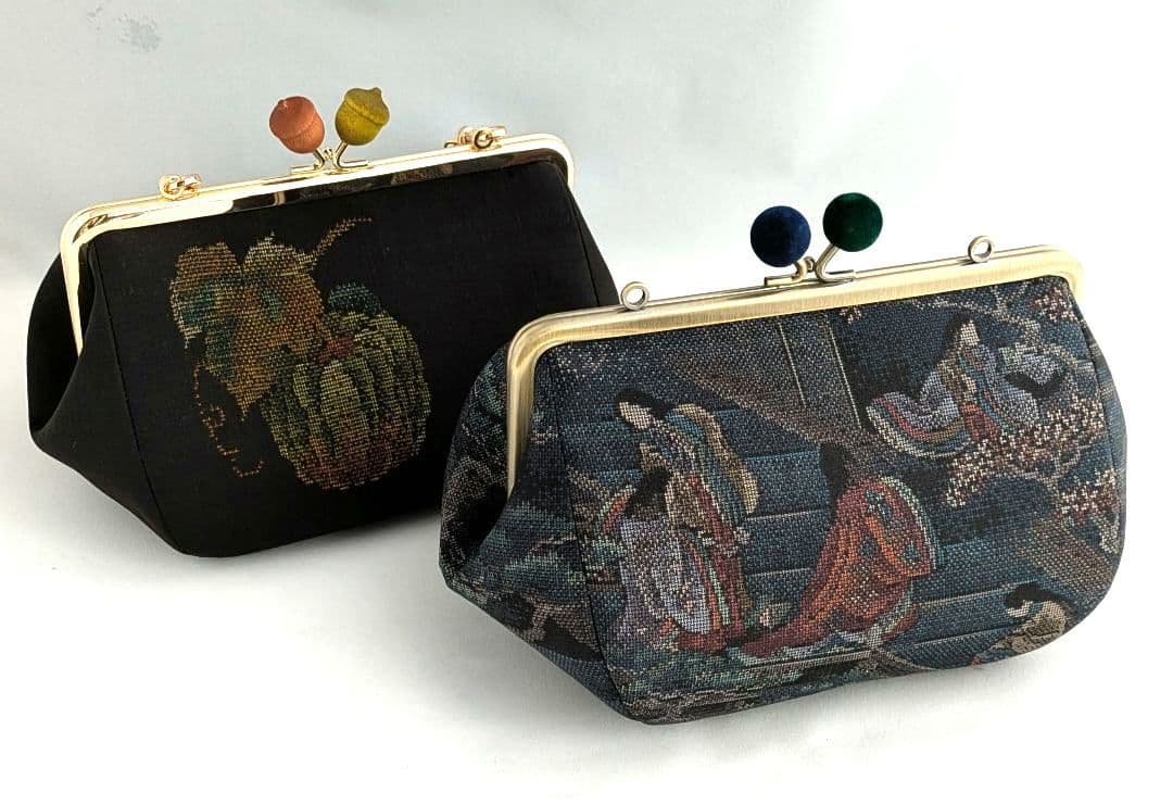 Miyuki窓口 大島紬 がばっとコスメポーチ　　 お2つ