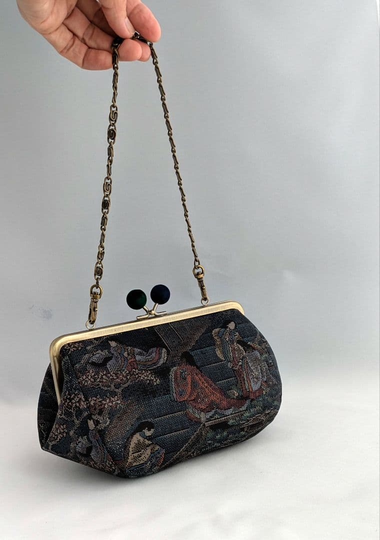 Miyuki窓口 大島紬 がばっとコスメポーチ　　 お2つ