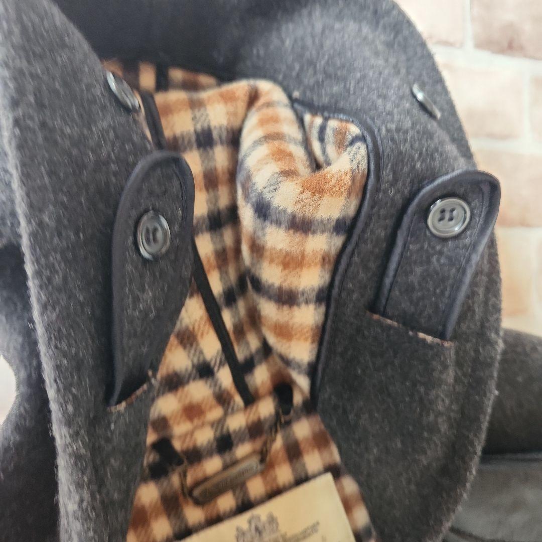 Aquascutum　アクアスキュータム ロング丈フード付　ダッフルコート