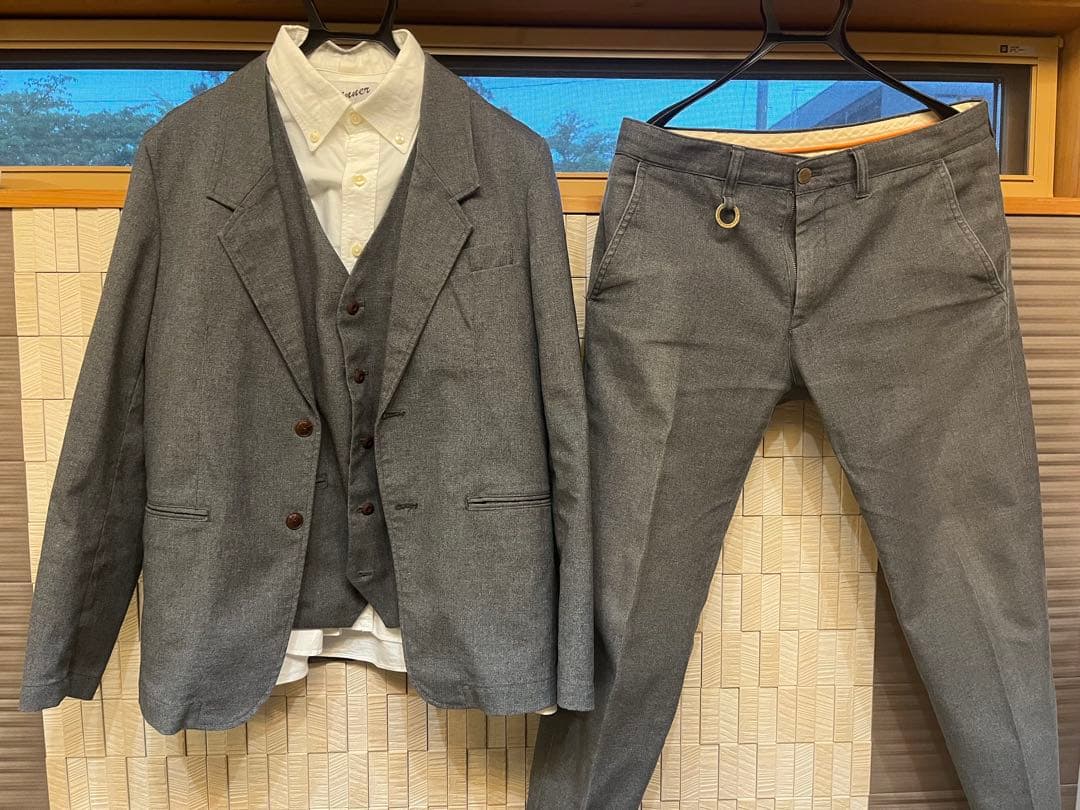 nasngwam ナスングワム CALM ジャケット パンツ ベスト 3点セット