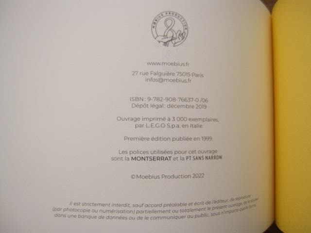 40 days dans le desert B　Moebius　限定3000部