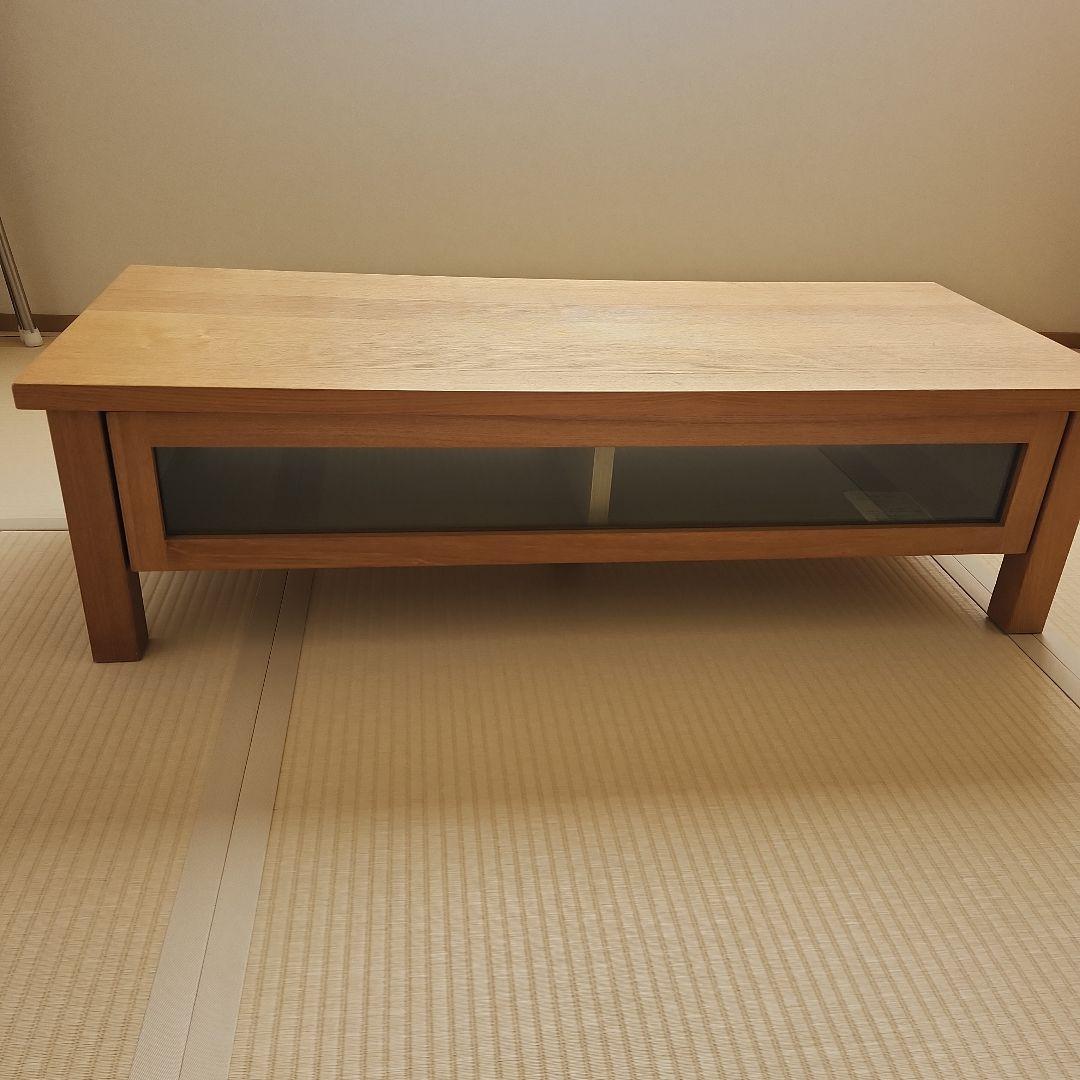 ミオ_プロフ要確認です　無印良品　テレビ台 ガラス扉付き　タモ材