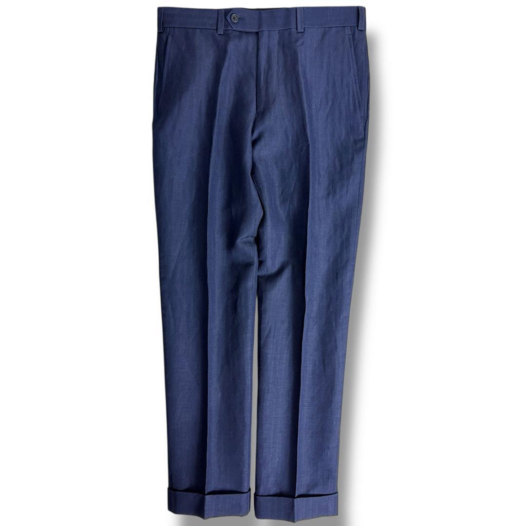 J5241新品ブルックスブラザーズ カノニコ生地リネンヘリンボーン柄スーツ 38