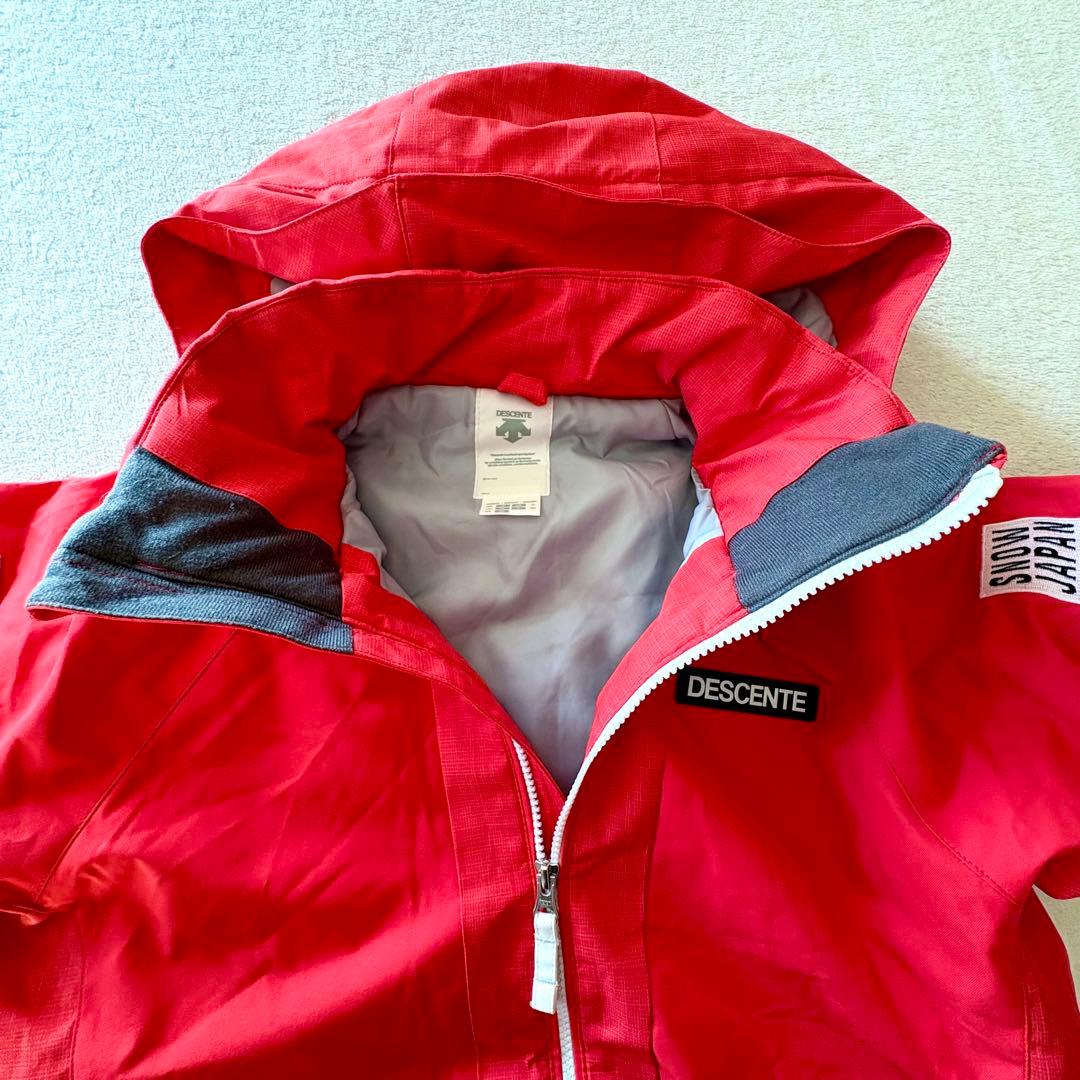 150 デサント　スキー　スノーボード　上下セット　赤　ブラック　スノーウェア