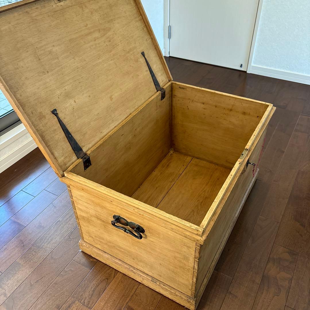 ブランケットボックス　アンティークパイン