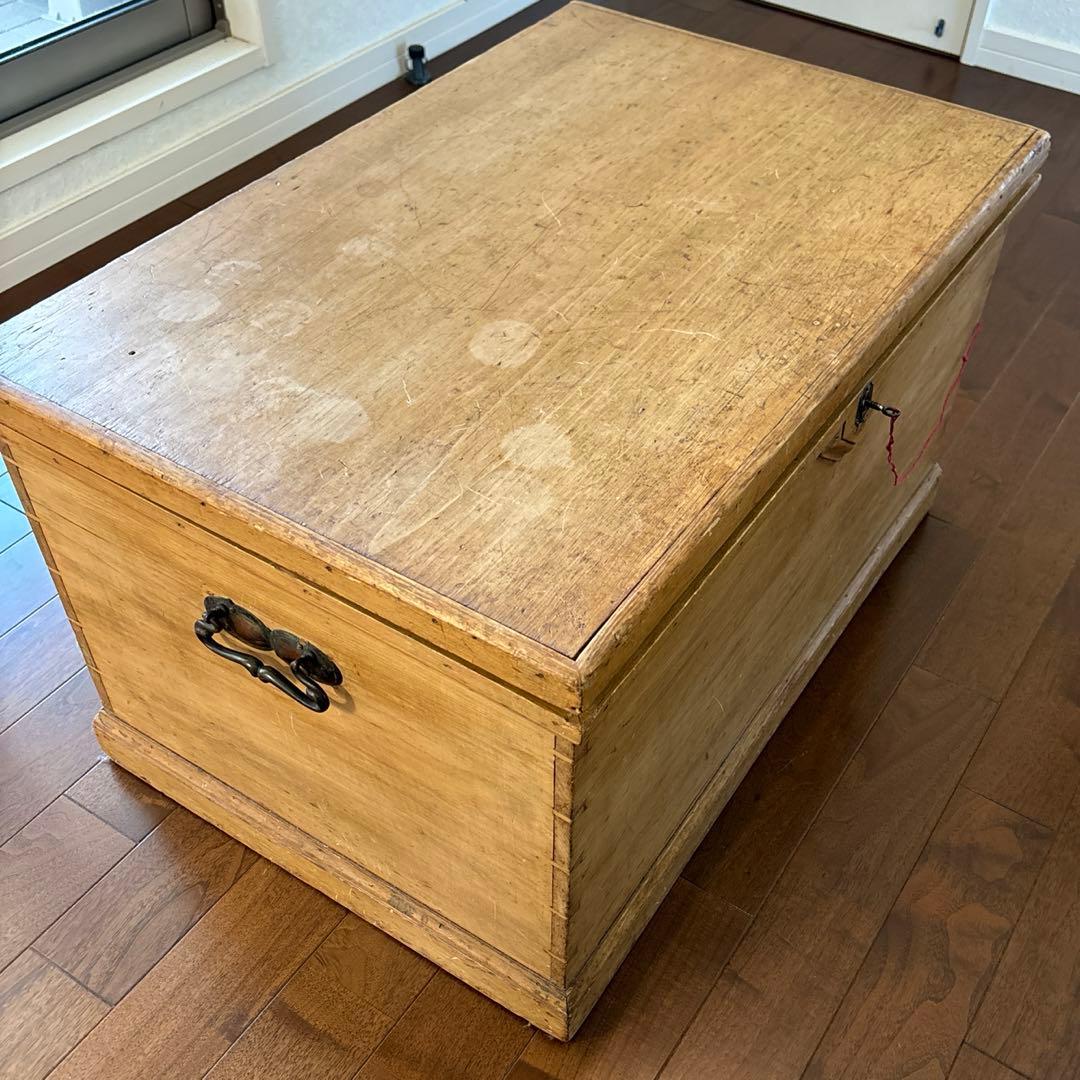 ブランケットボックス　アンティークパイン