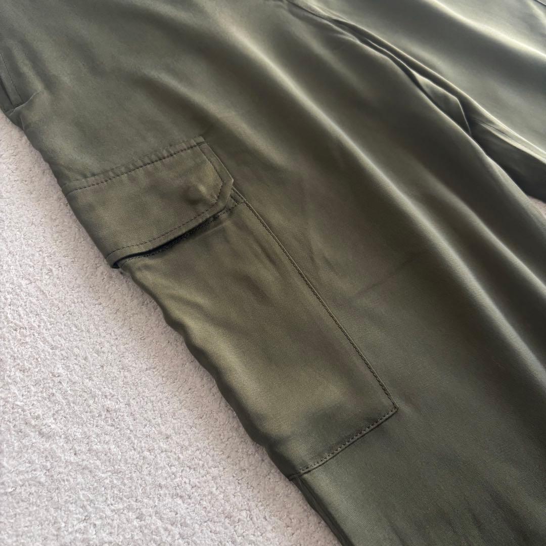 【新品】L'Appartement◆アパルトモンフィブリルサテンカーゴパンツ40