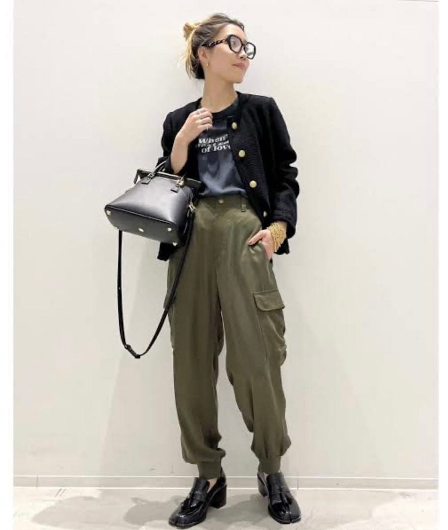 【新品】L'Appartement◆アパルトモンフィブリルサテンカーゴパンツ40