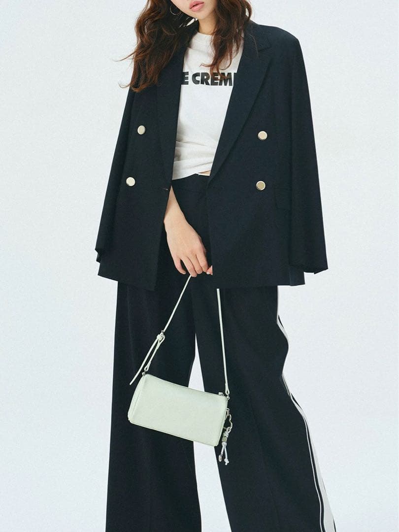 FRAY I.Dネイビー ダブルブレストジャケット