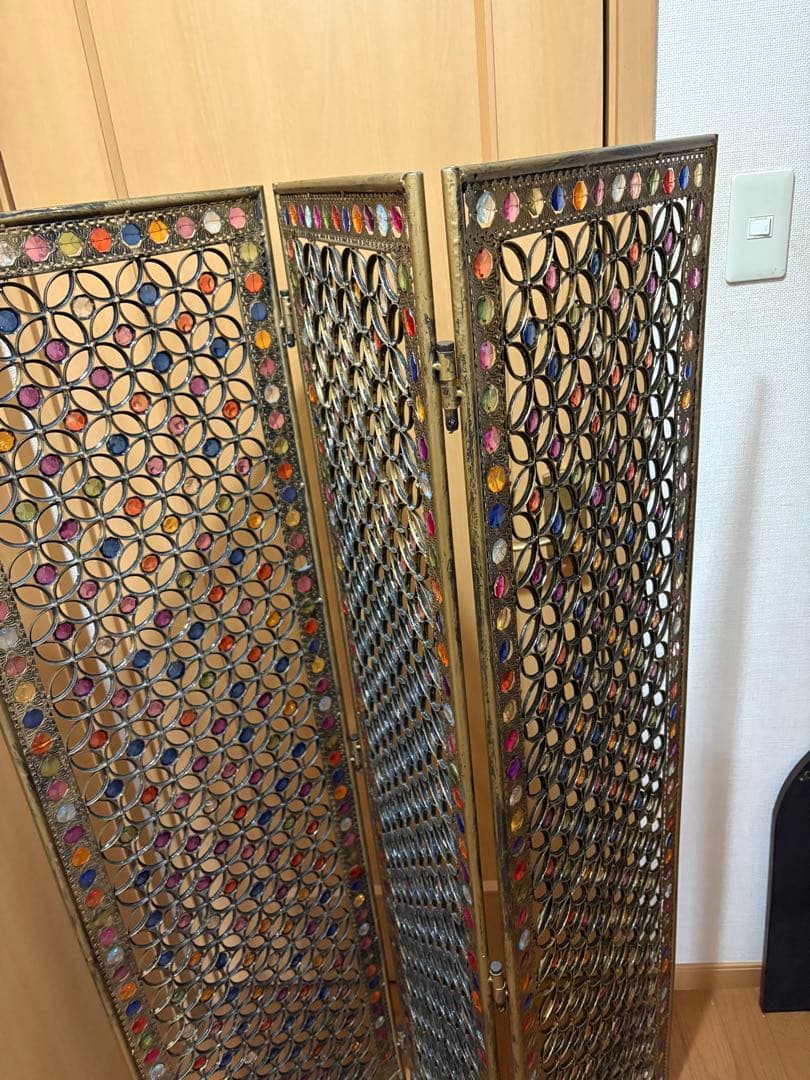 S*i様 ビーズパーテーション　アンティーク　3連