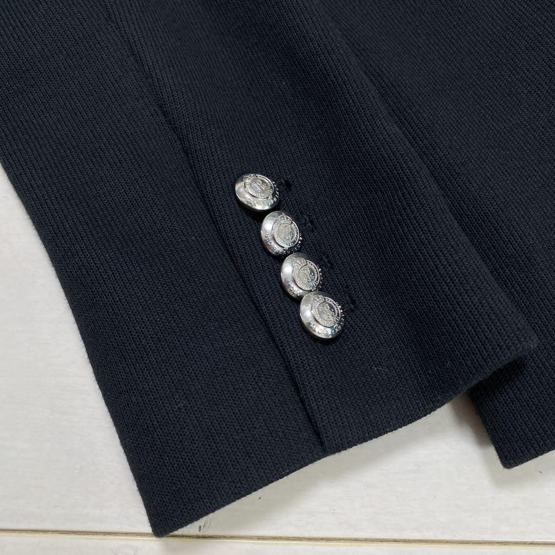 美品　ポロラルフローレン　レディース　ニットダブルブレステッドブレザー　Ｌ　黒銀