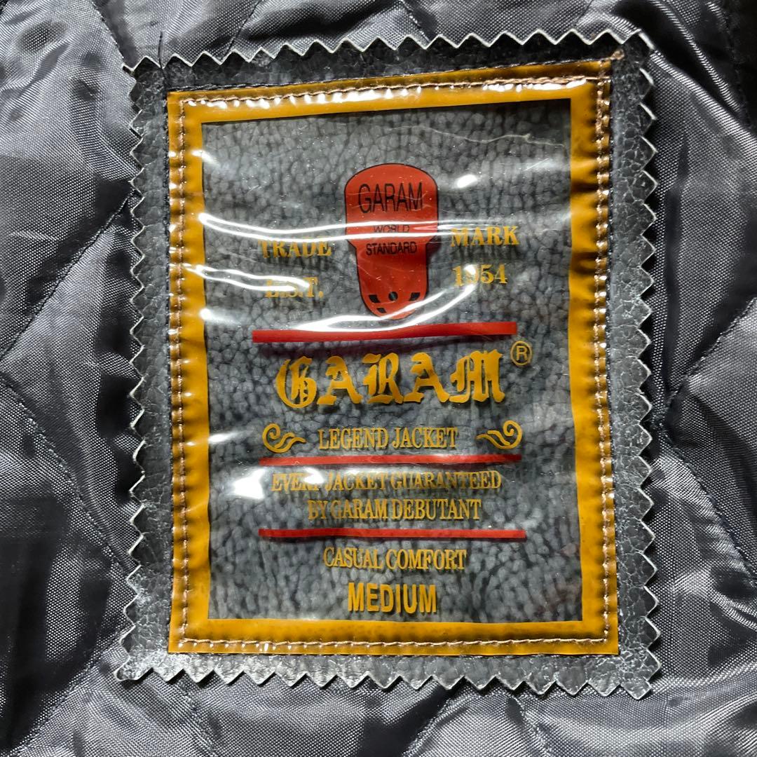 【オールレザー】GARAM スタジャン A-2 バーシティ オールブラック