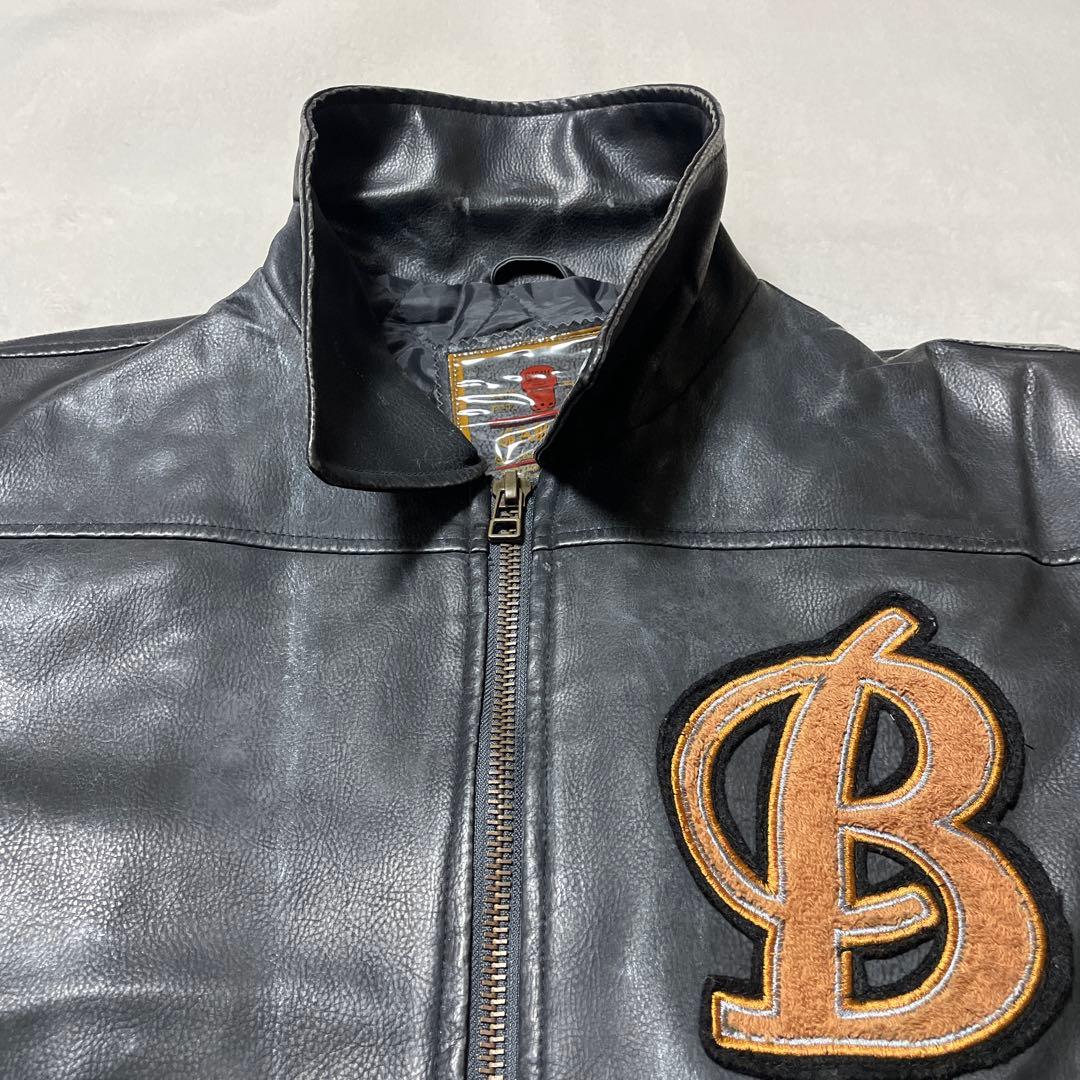 【オールレザー】GARAM スタジャン A-2 バーシティ オールブラック