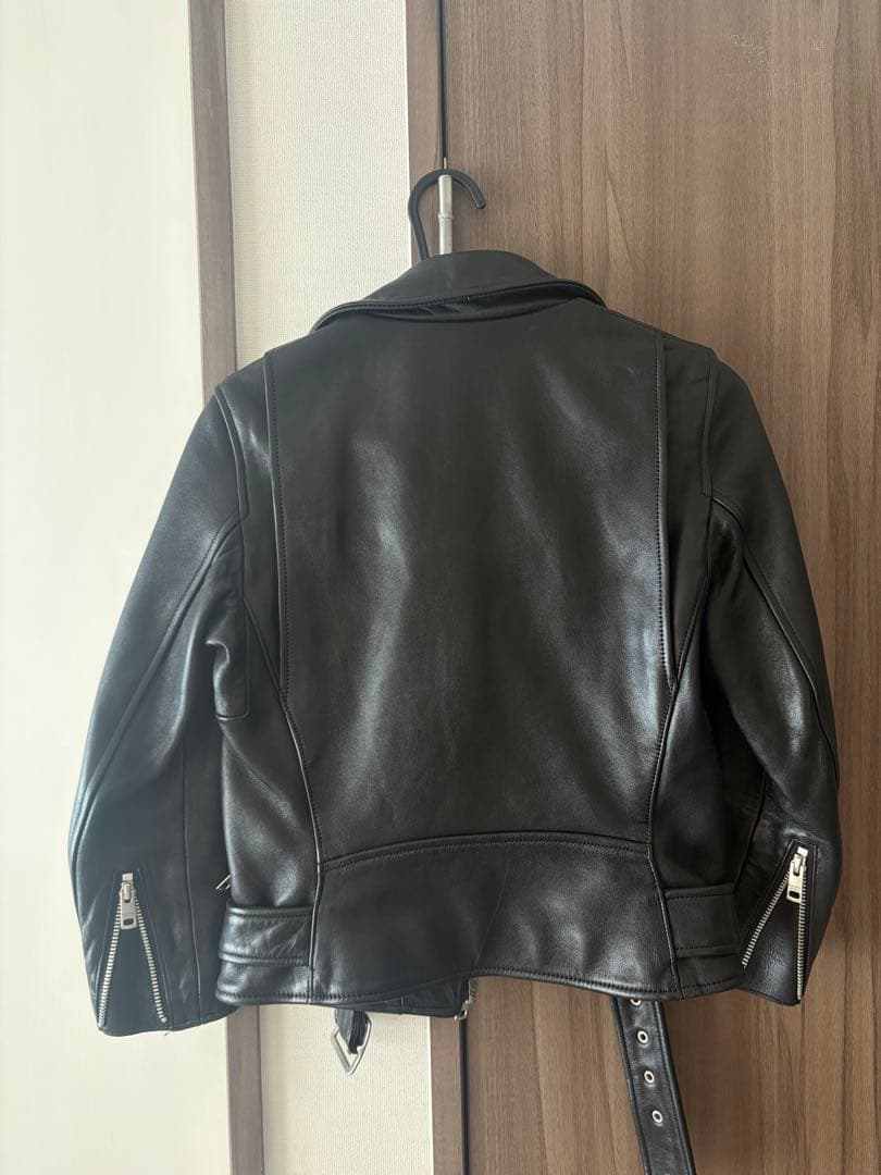 【beautiful people 】ブラックレザーライダースジャケット