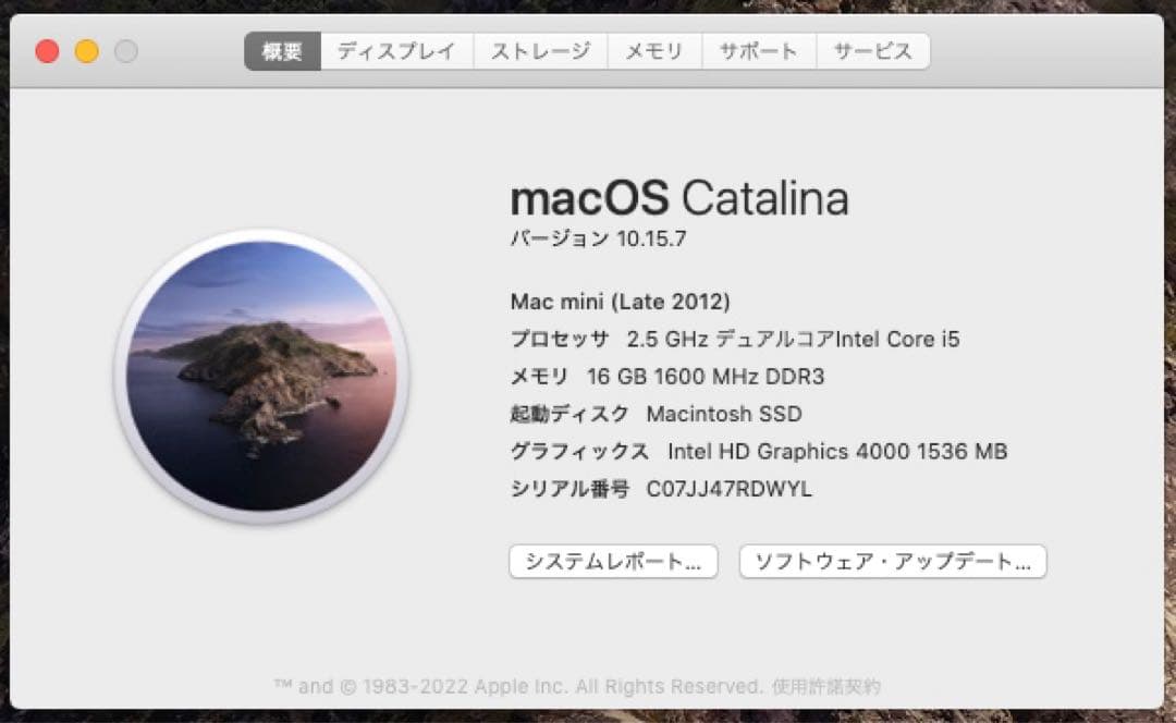 Macデスクトップ Apple Mac mini (Late 2012) 16GB