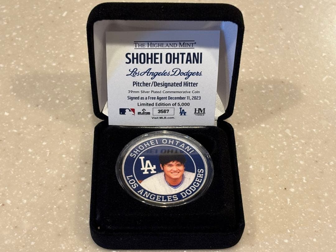 大谷選手　ドジャース入団記念限定