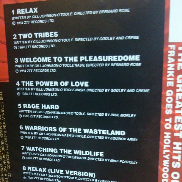 フランキーゴーズトゥハリウッドのレーザーディスク