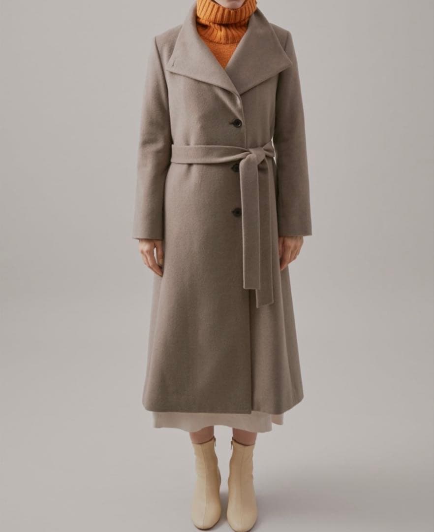 プレミアムカシミヤコート ROPE' 黒