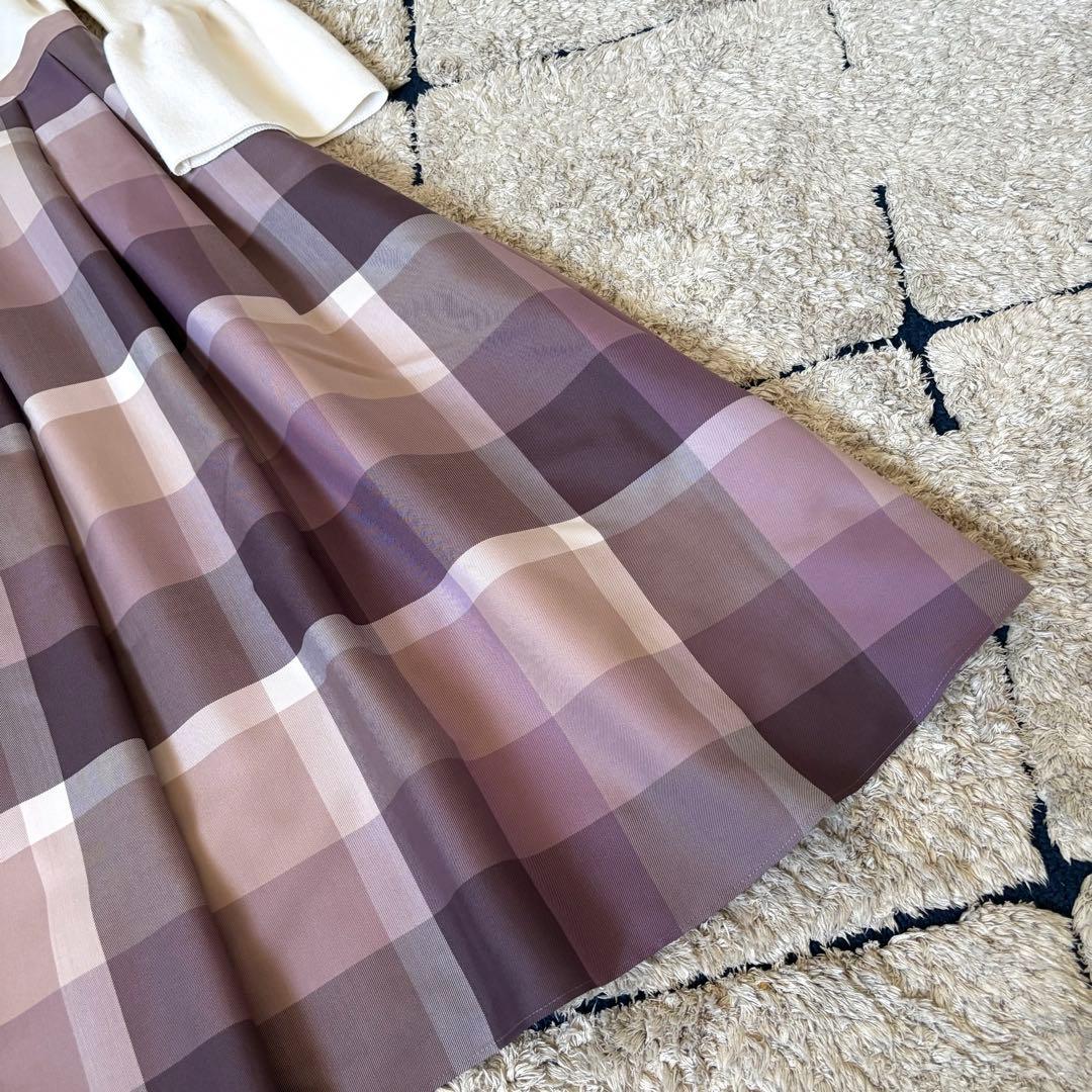 【美品✨】ブルーレーベルクレストブリッジ　チェッククロッシングツイルニット　M