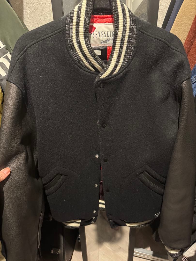 SEVESKIG Beaver Award jacket スタジャン　XL