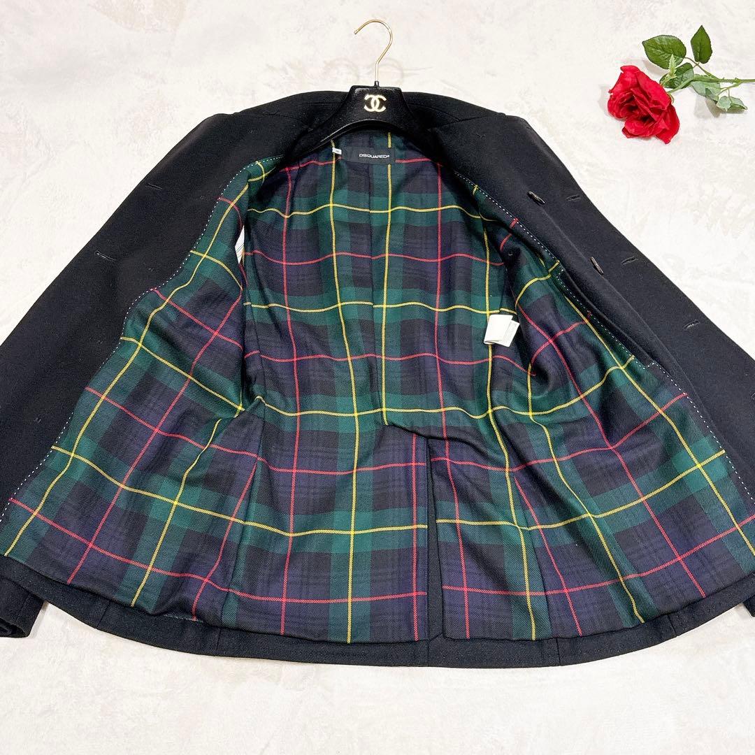 未使用✨　DSQUARED2 ディースクエアード　ピーコート　ブラック　48