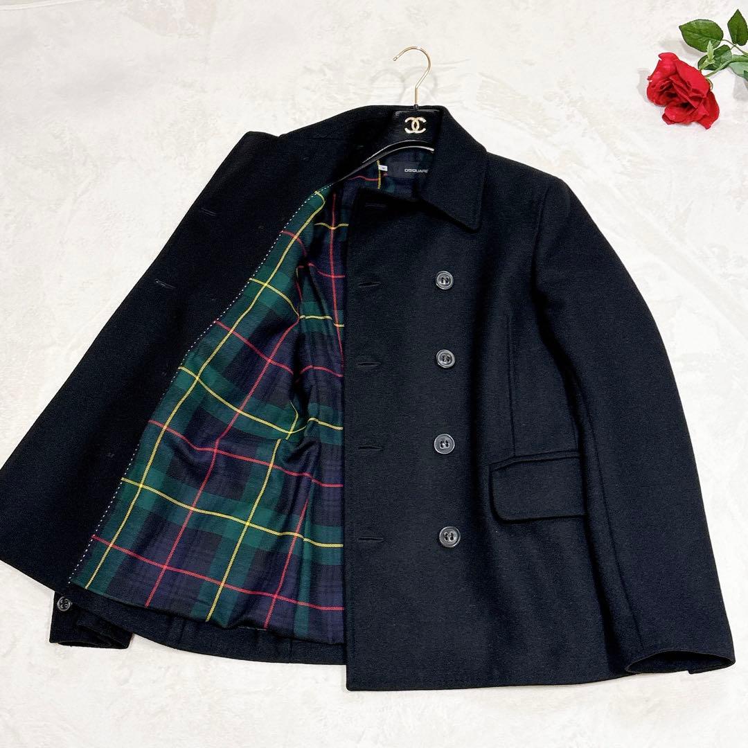 未使用✨　DSQUARED2 ディースクエアード　ピーコート　ブラック　48