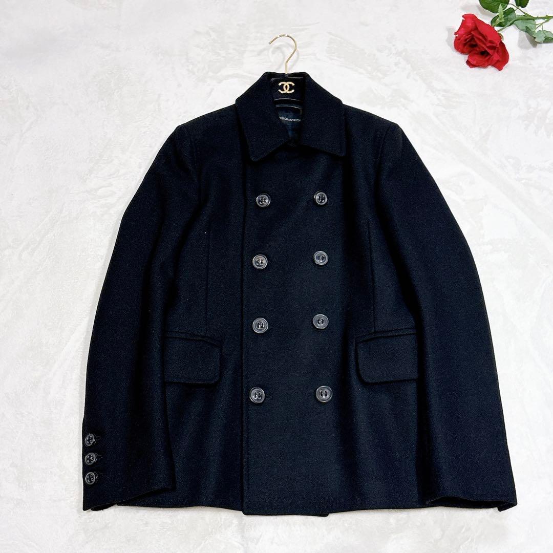 未使用✨　DSQUARED2 ディースクエアード　ピーコート　ブラック　48