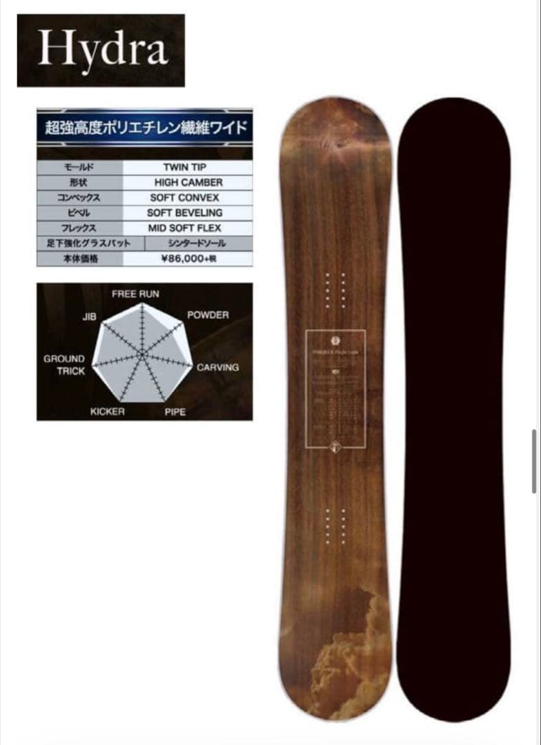 スノーボード　TORQREX Hydra板　FLUX TTバインディングセット