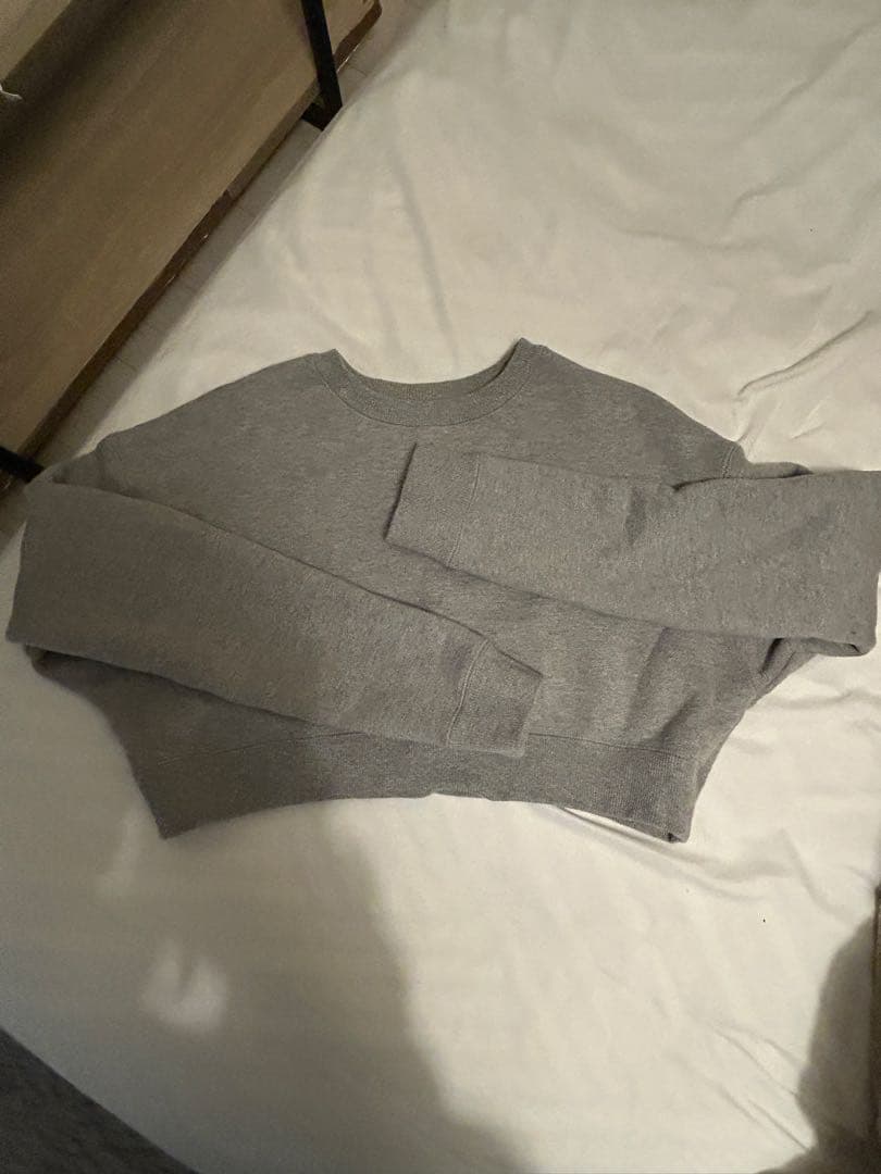 yo biotop Cropped sweat shirt グレー