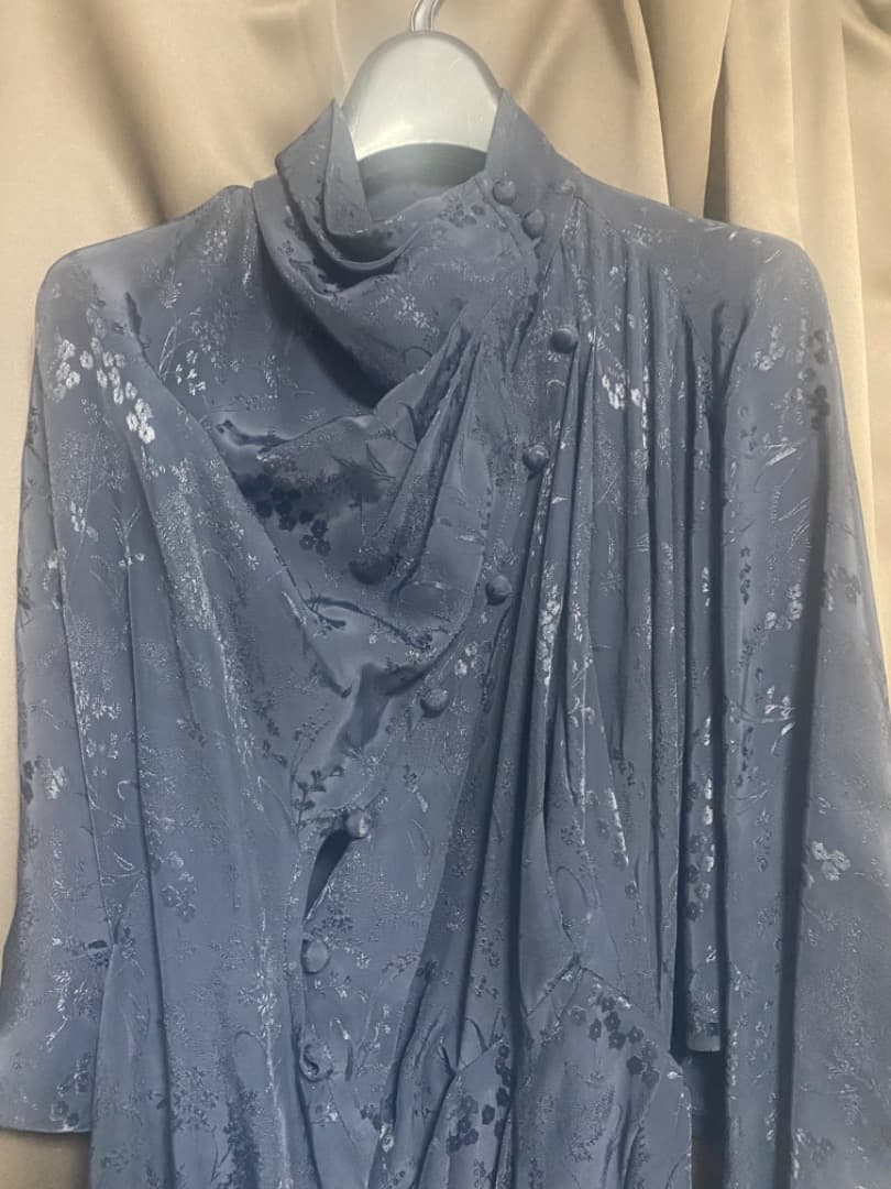 【新品】マメクロゴウチ Floral Jacquard Draped Dress