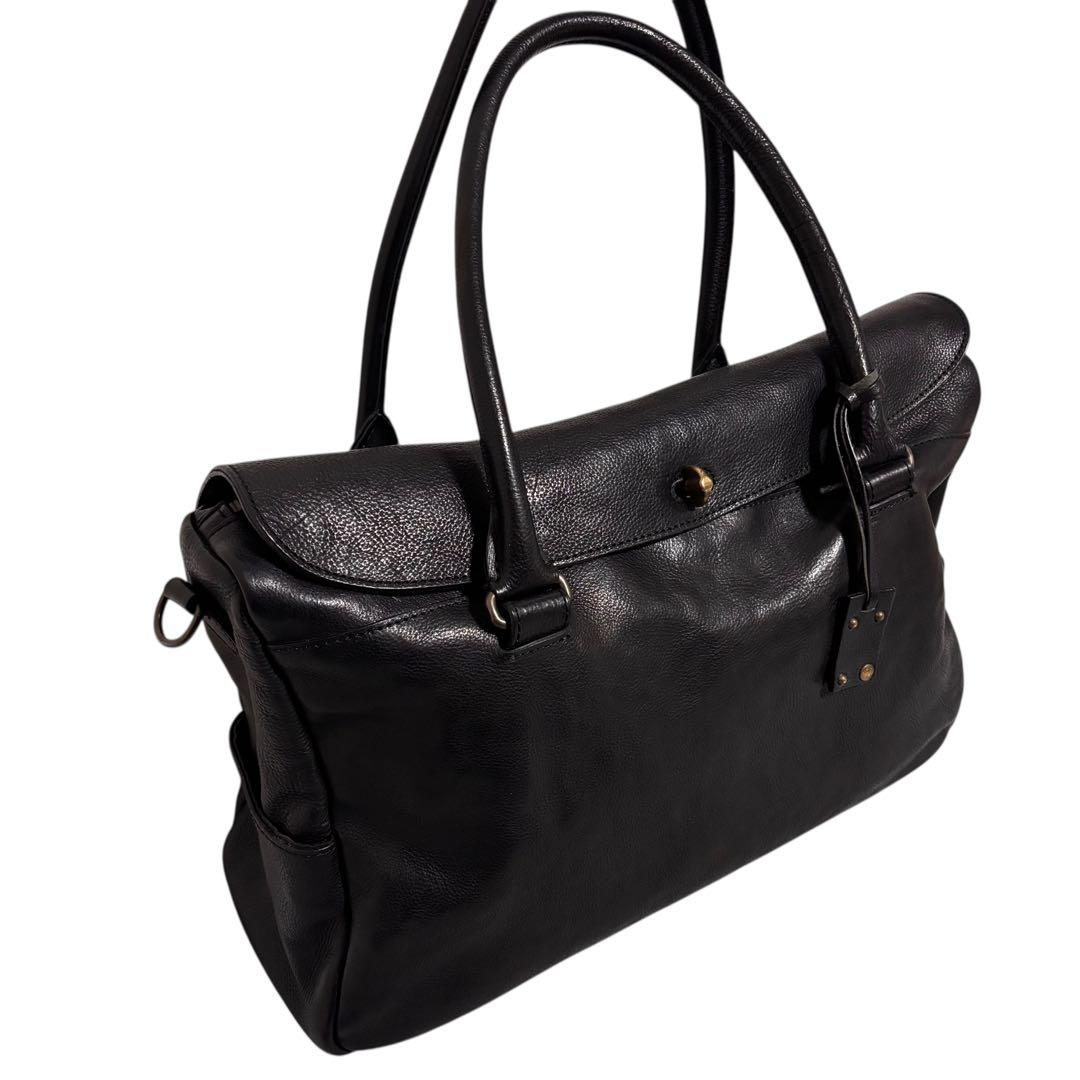 【極美品】　HERGOPOCH エルゴポック　フラップ　トートバッグ　ブラック