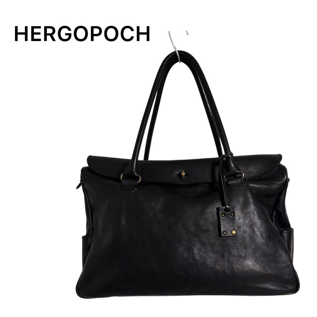 【極美品】　HERGOPOCH エルゴポック　フラップ　トートバッグ　ブラック