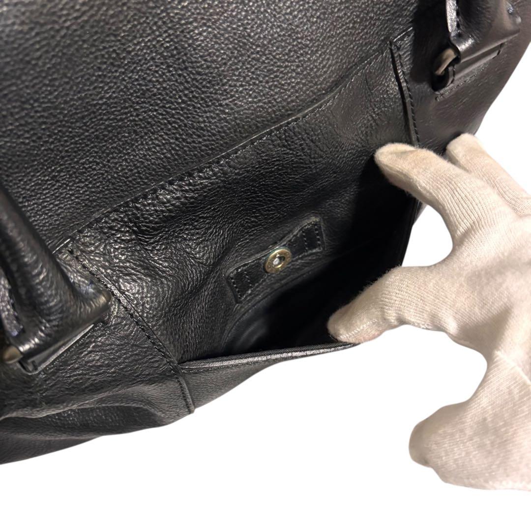 【極美品】　HERGOPOCH エルゴポック　フラップ　トートバッグ　ブラック