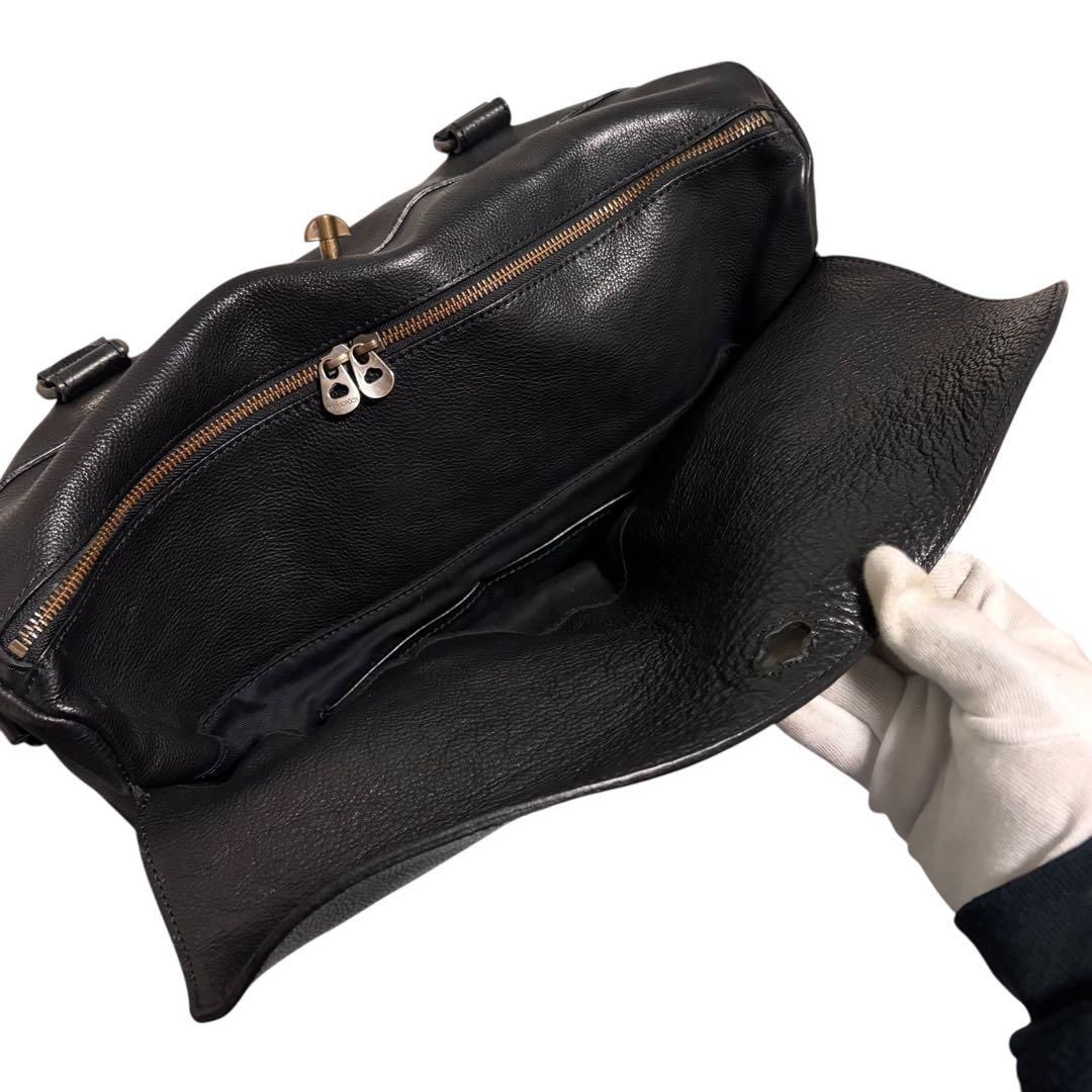 【極美品】　HERGOPOCH エルゴポック　フラップ　トートバッグ　ブラック