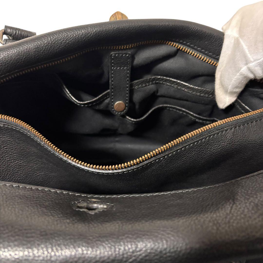 【極美品】　HERGOPOCH エルゴポック　フラップ　トートバッグ　ブラック