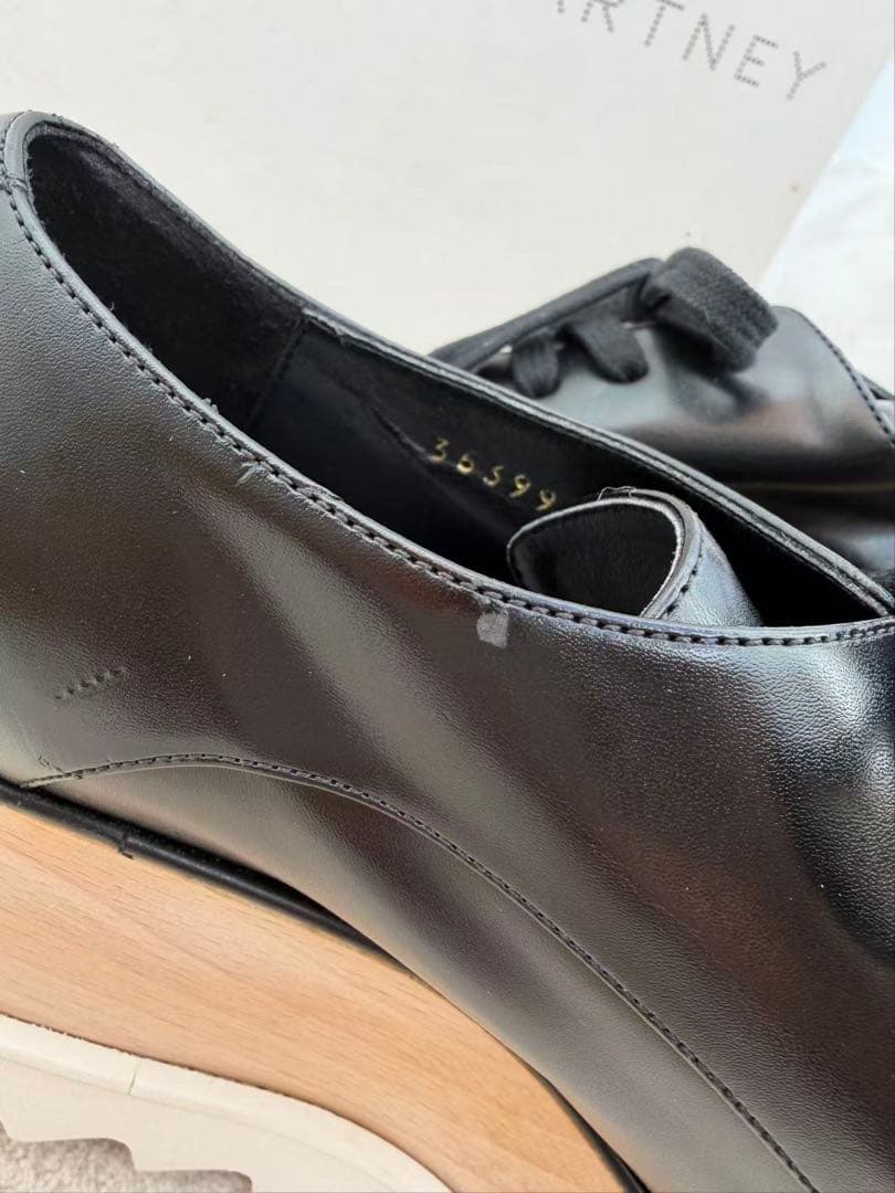 STELLA McCARTNEY ブラックプラットフォームシューズ　34.5