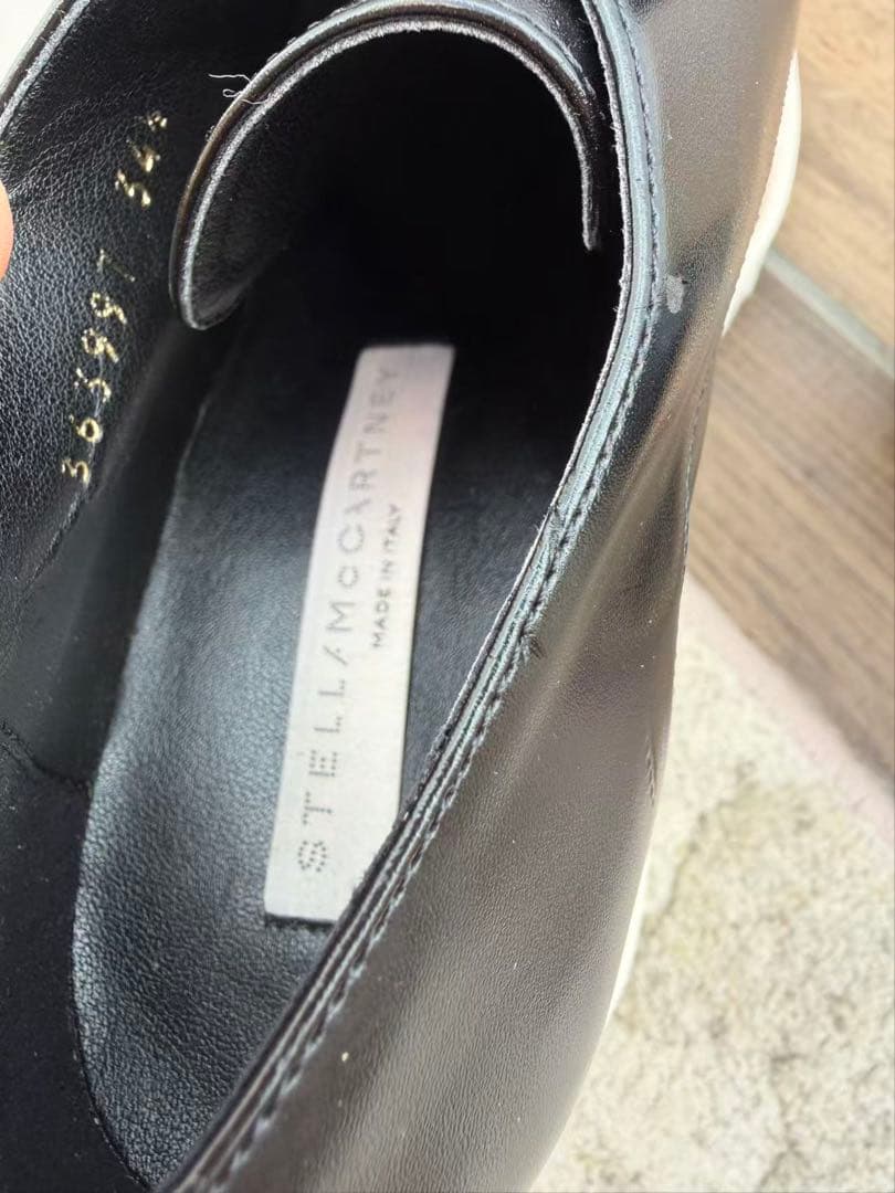 STELLA McCARTNEY ブラックプラットフォームシューズ　34.5