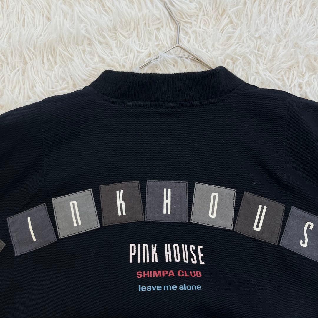 希少✨ ピンクハウス ブルゾン ワッペン 刺繍ロゴ 中綿キルティング 綿100