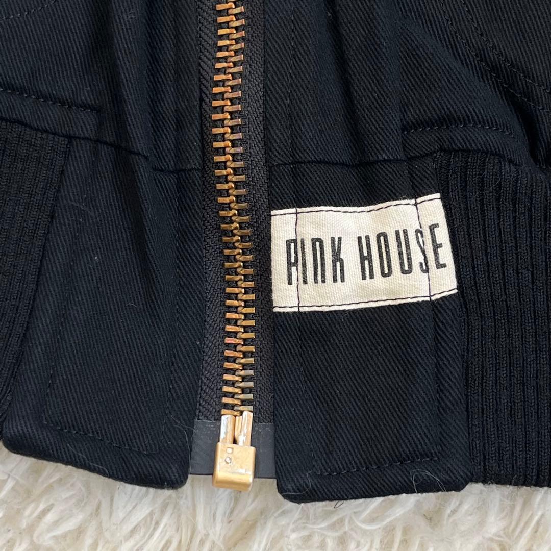 希少✨ ピンクハウス ブルゾン ワッペン 刺繍ロゴ 中綿キルティング 綿100