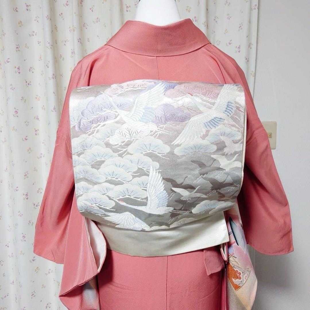 フ9999 未使用近い　美品　袷　正絹　友禅　訪問着　フルセット