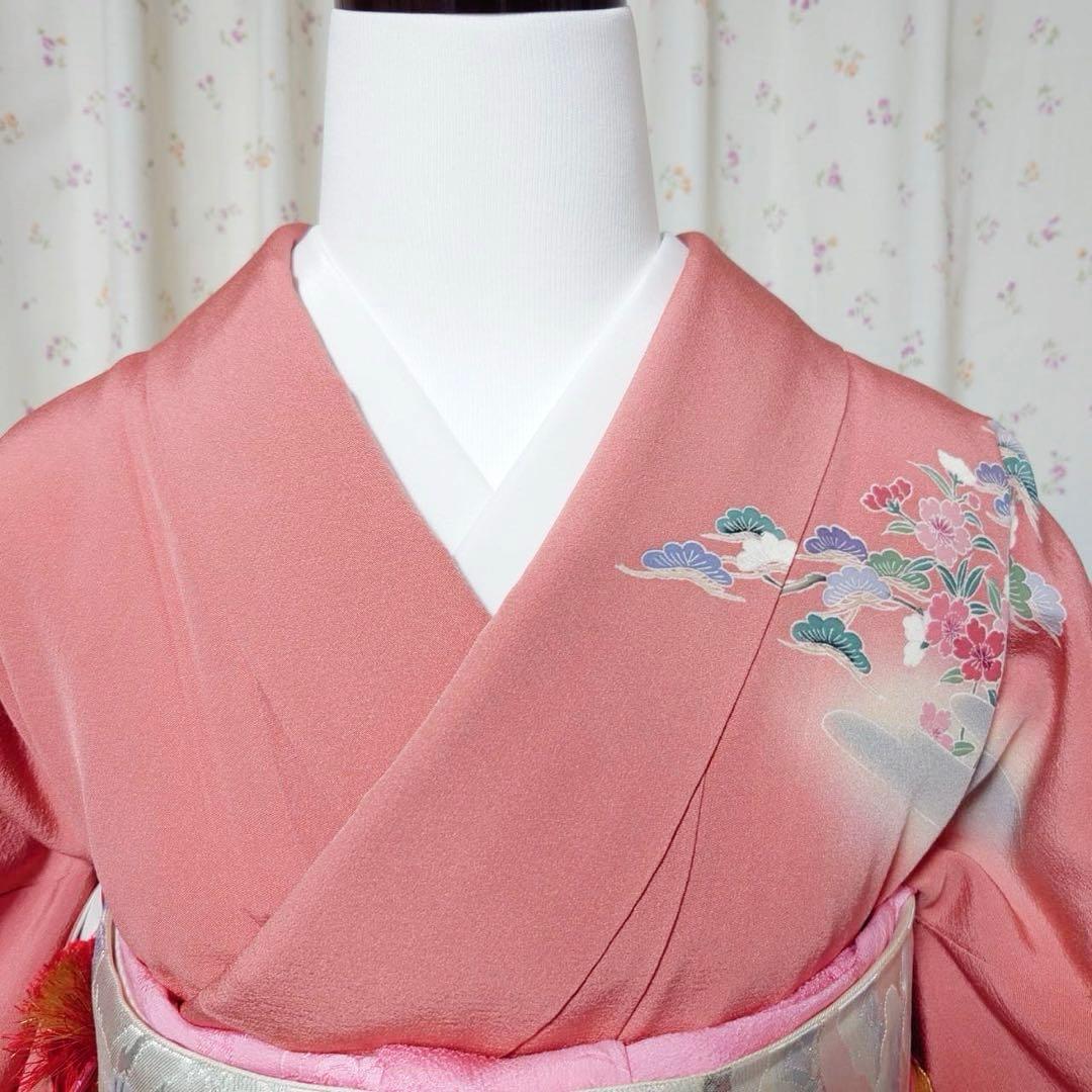 フ9999 未使用近い　美品　袷　正絹　友禅　訪問着　フルセット