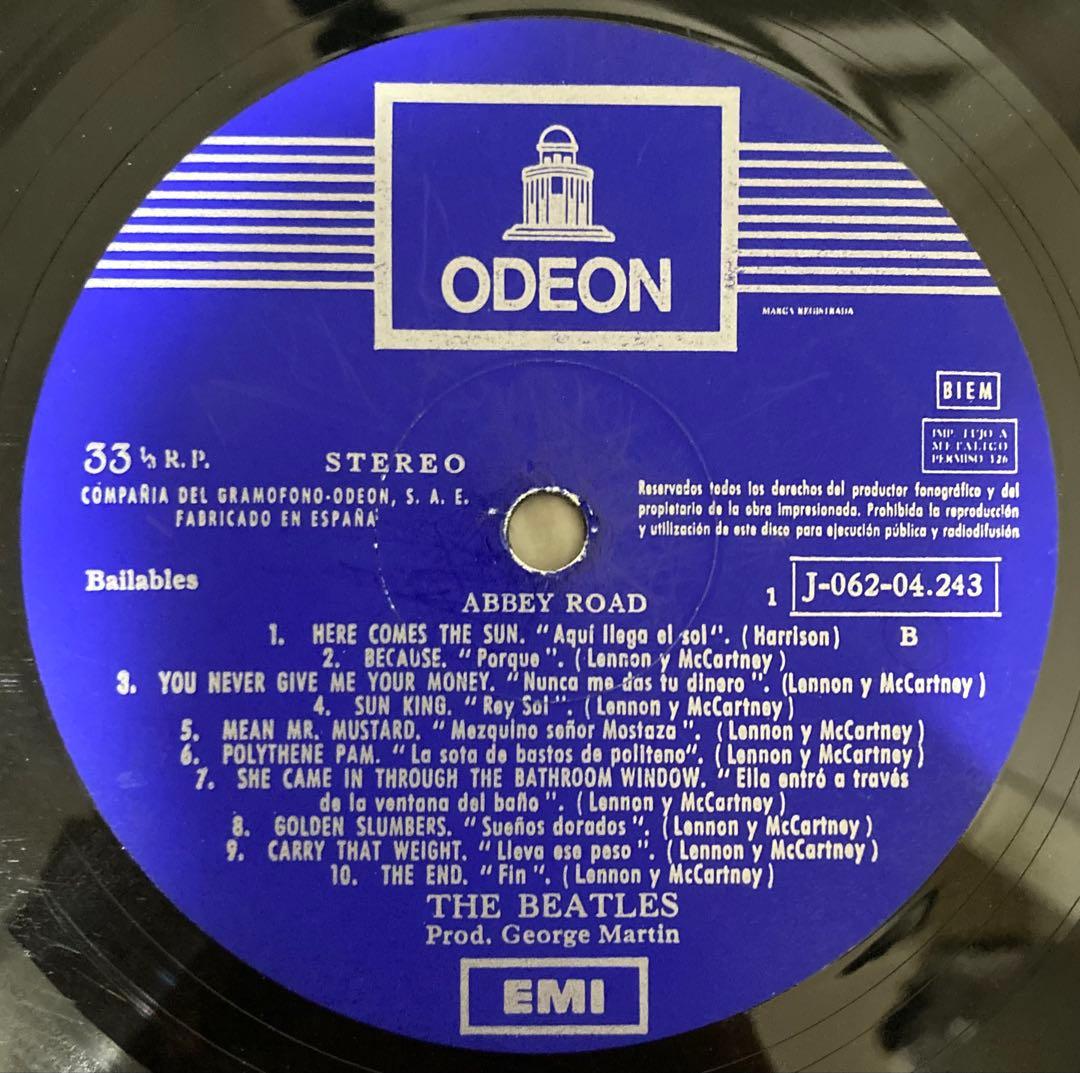 稀少スペイン初回Her無Abbey Road Beatlesビートルズレコード