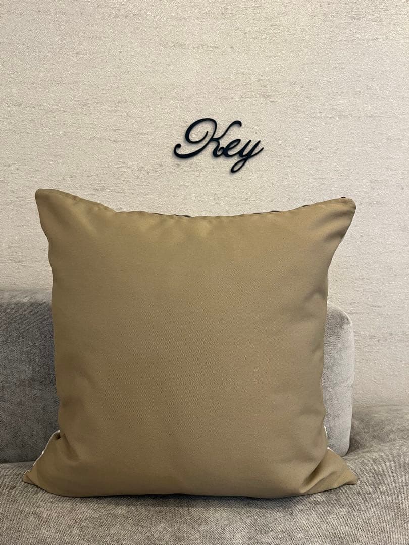 ミナペルホネン　ハンドメイドクッションカバー★タンバリン ベージュxホワイト