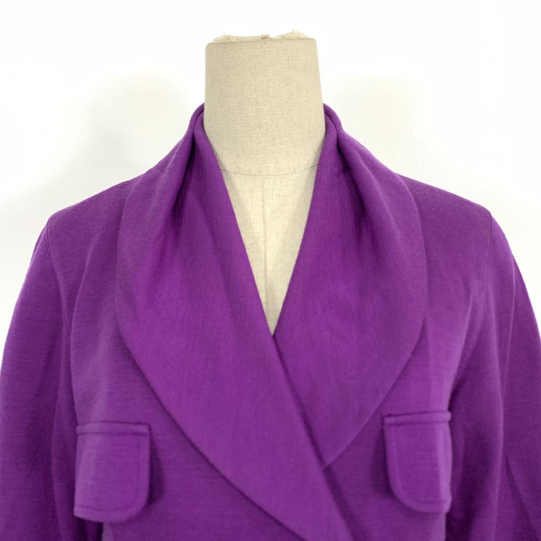 LA8818 ミスクロエ ロングコート 紫 パープル ウール 40