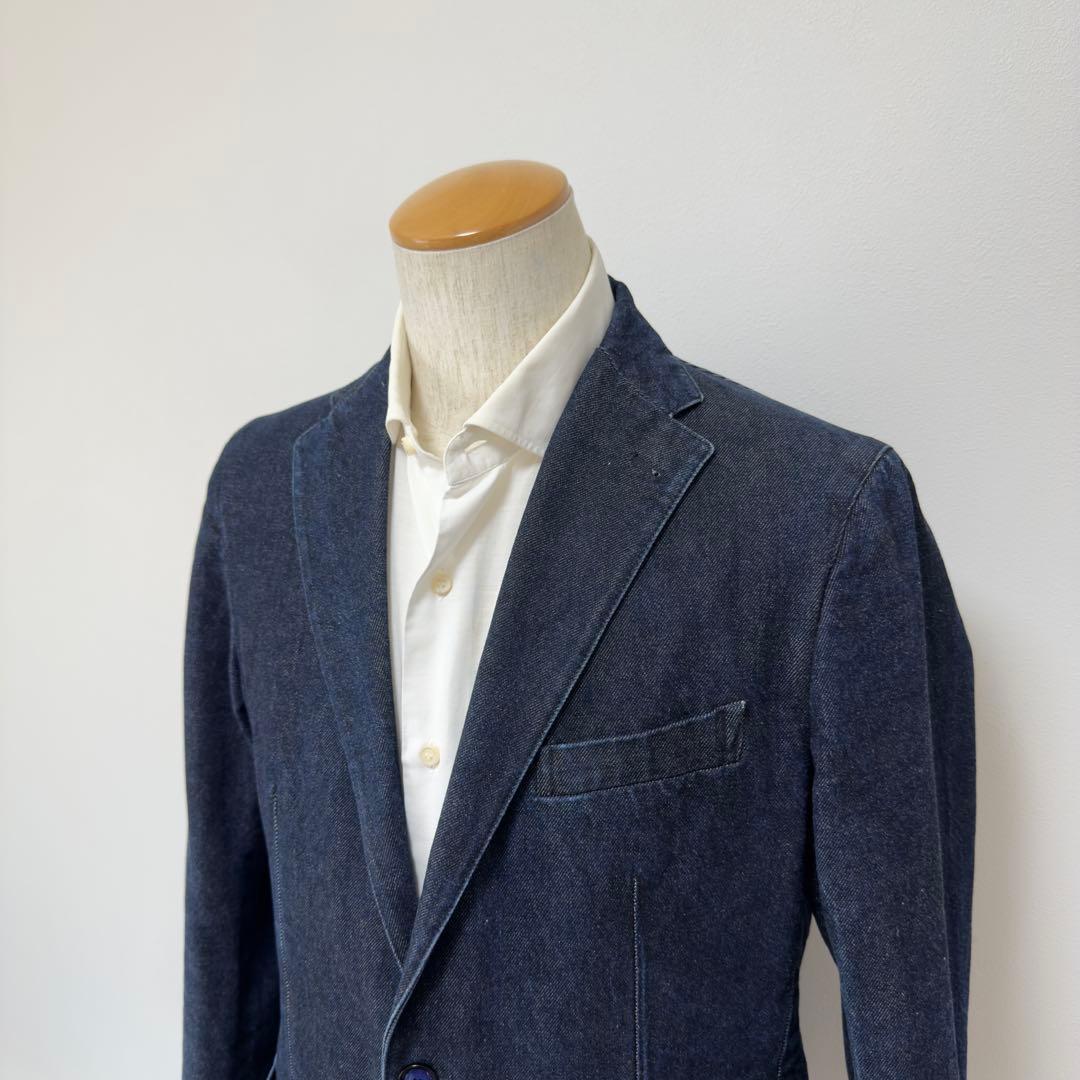 新品同様 定価17.6万 タリアトーレ リジットインディゴデニムジャケット 48