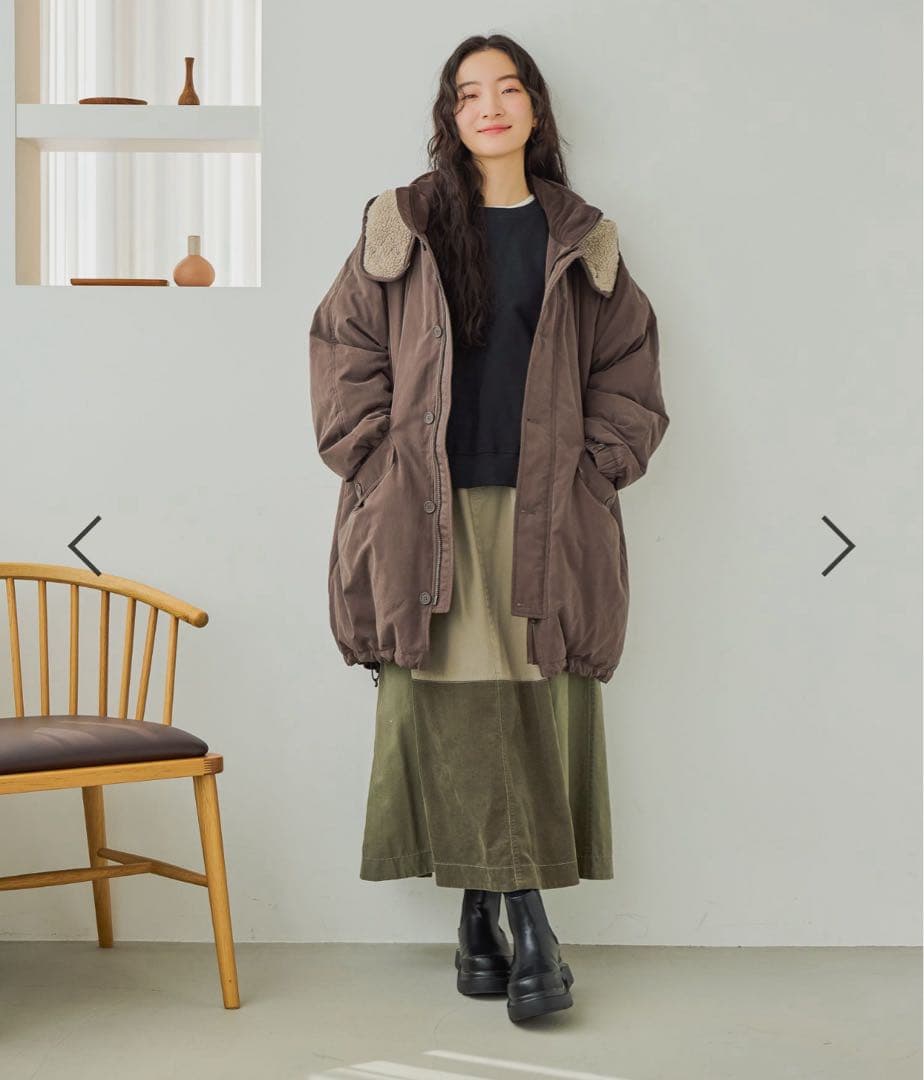 【完売カラー】ニコアンド　【撥水加工】アライドふんわりモンスターパーカー